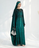 Satin Batwing Butterfly Abaya with Hijab